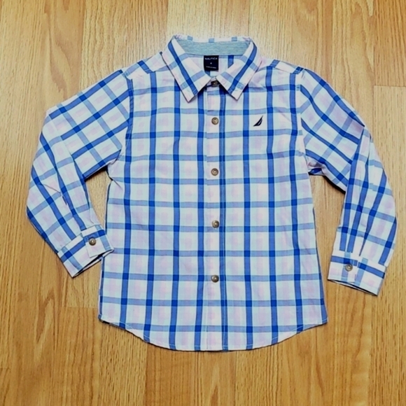 NWOT Nautica boys size 4 long sleeve collared button down - Picture 1 of 4